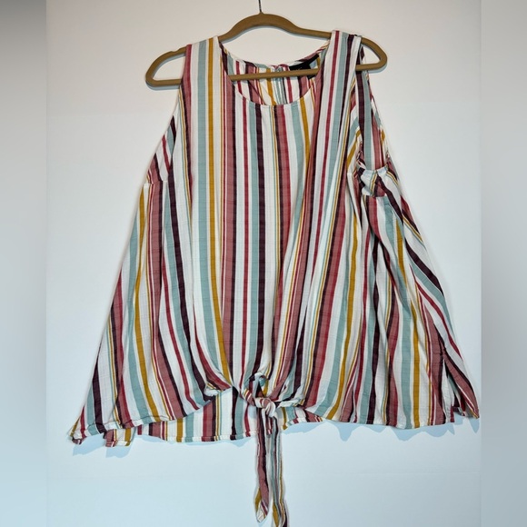 Lane Bryant Multicolor Striped Tank Top - Picture 6 of 10